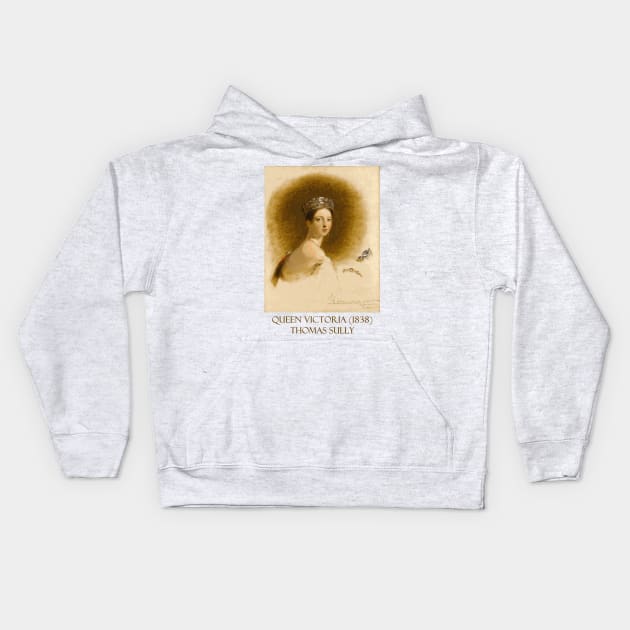 Portrait of Young Queen Victoria (1838) by Thomas Sully Kids Hoodie by Naves